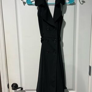 Elegant Black Trench Cost Style Sleeveless Dress XoXo brand